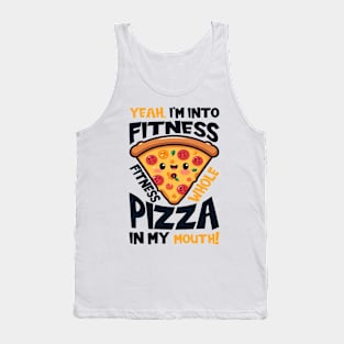 Fitness Whole Pizza In My Mouth Funny Tank Top